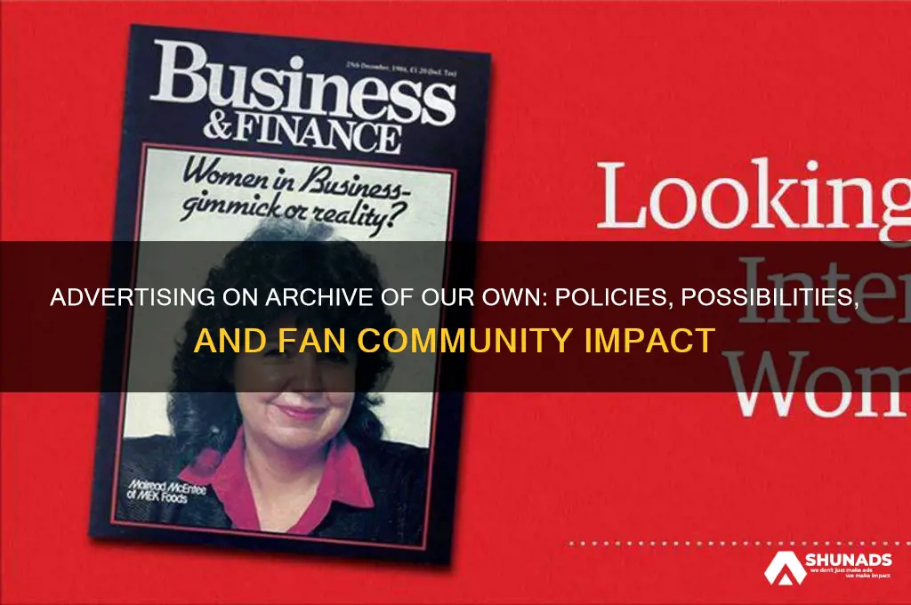 can you advertise on archive of our own