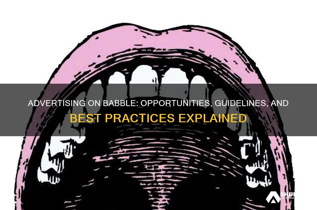 can you advertise on babble
