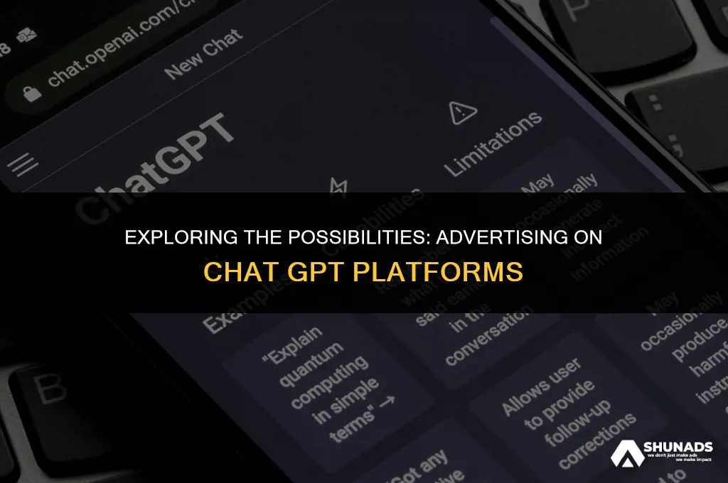 can you advertise on chat gpt