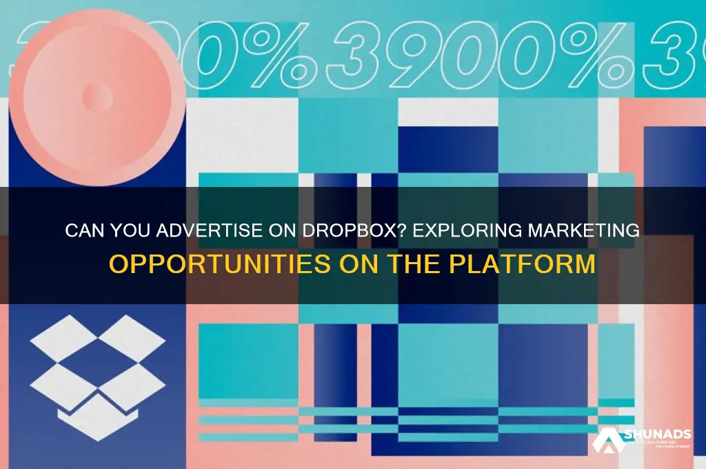 can you advertise on dropbox