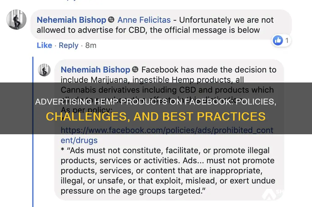 can you advertise on facebook for hemp products