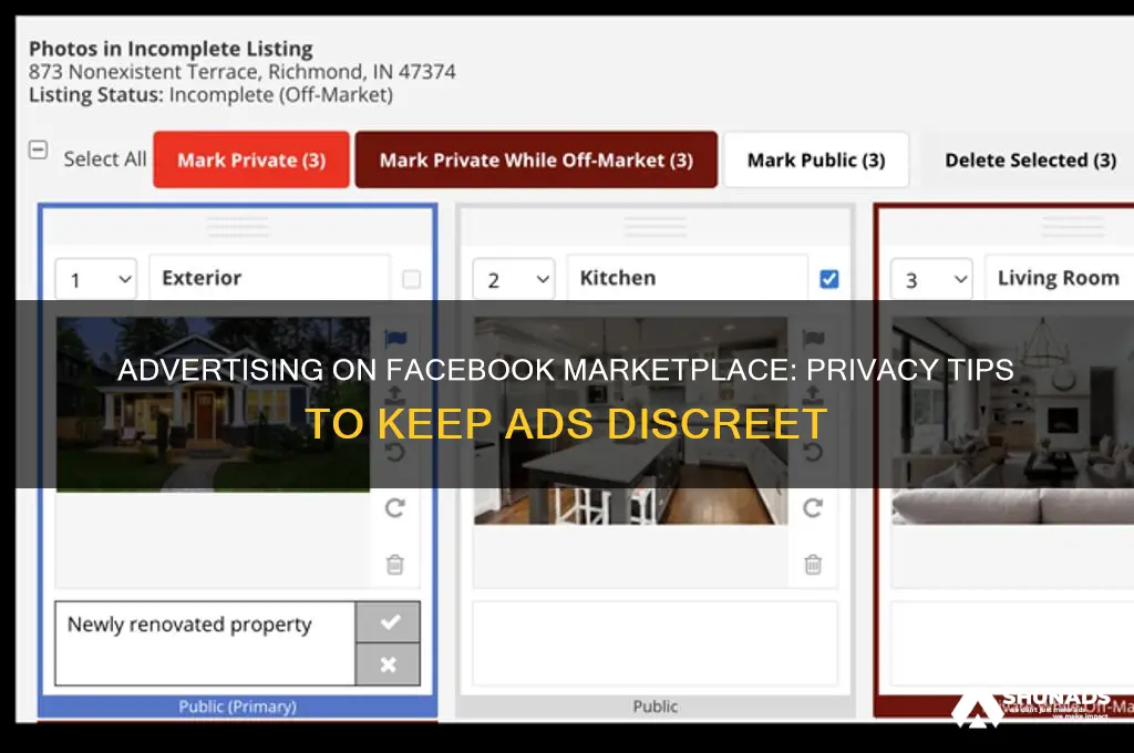 can you advertise on facebook marketplace without friends seeing