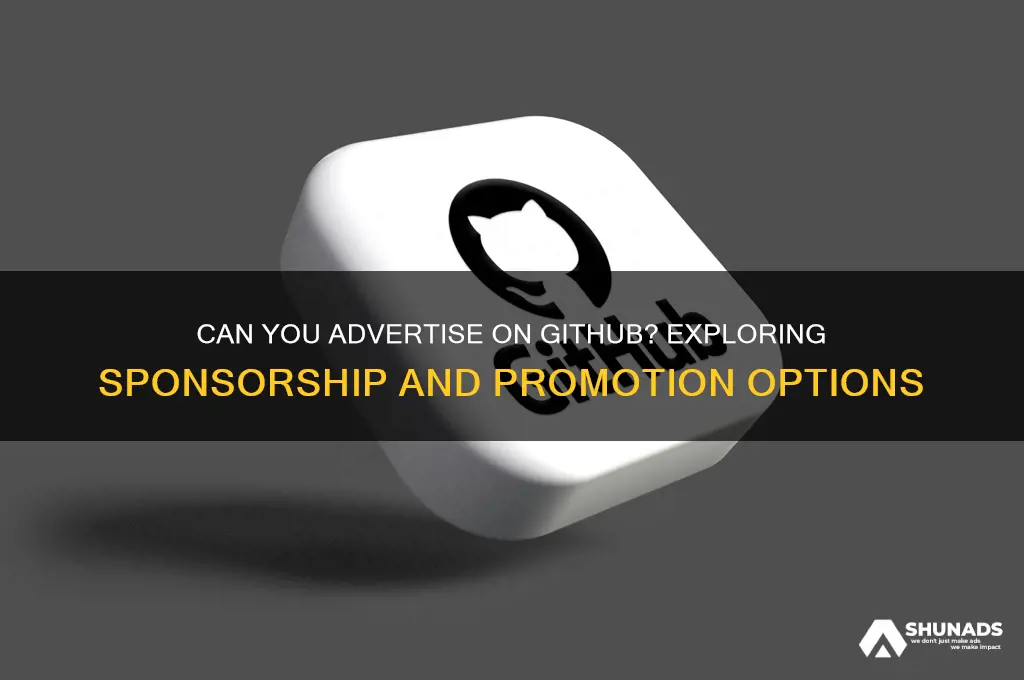can you advertise on github