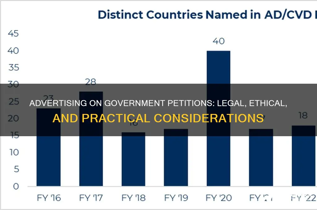 can you advertise on government petitions