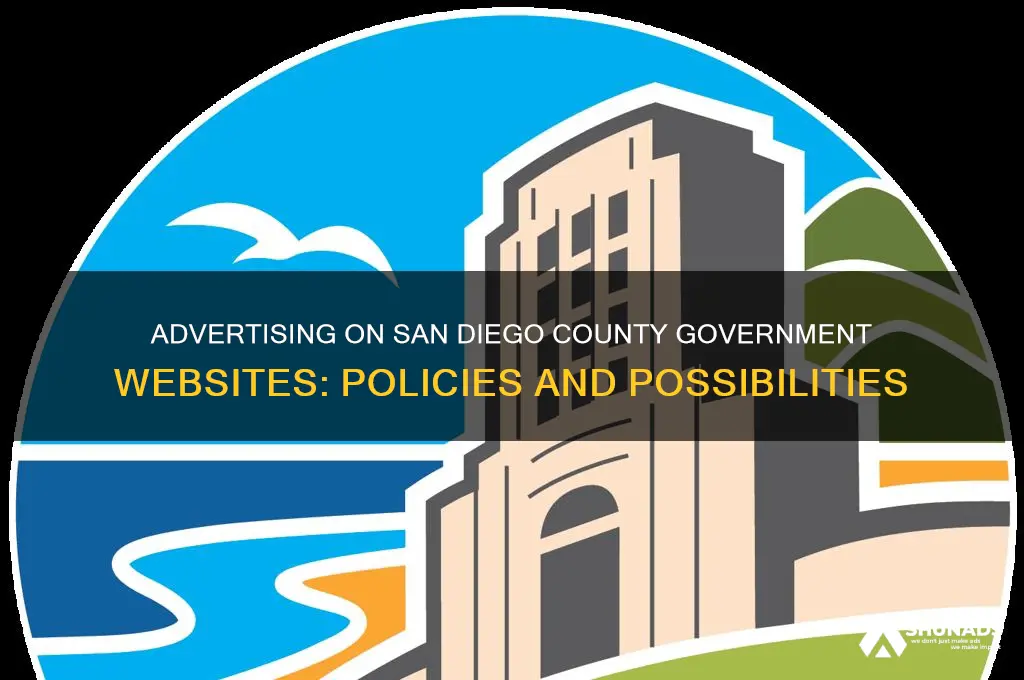 can you advertise on government websites san diego county
