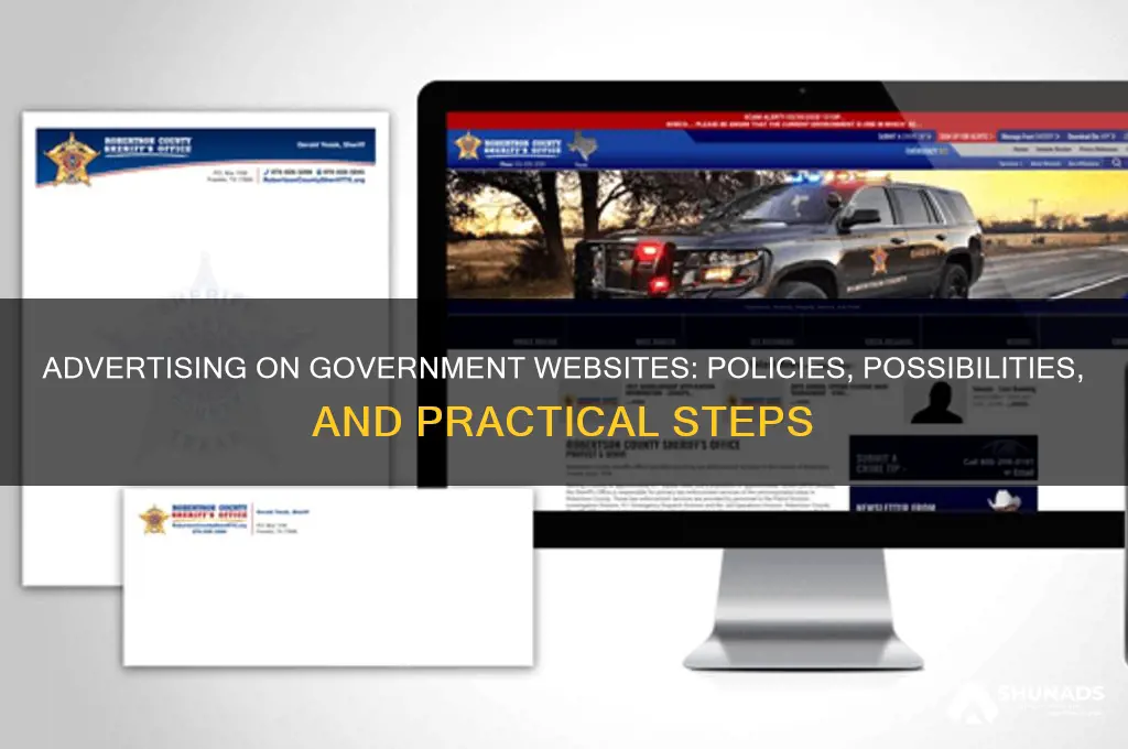 can you advertise on government websites