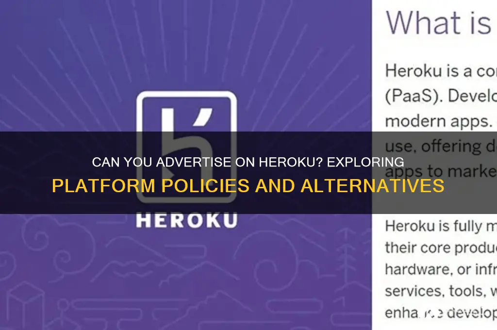 can you advertise on heroky