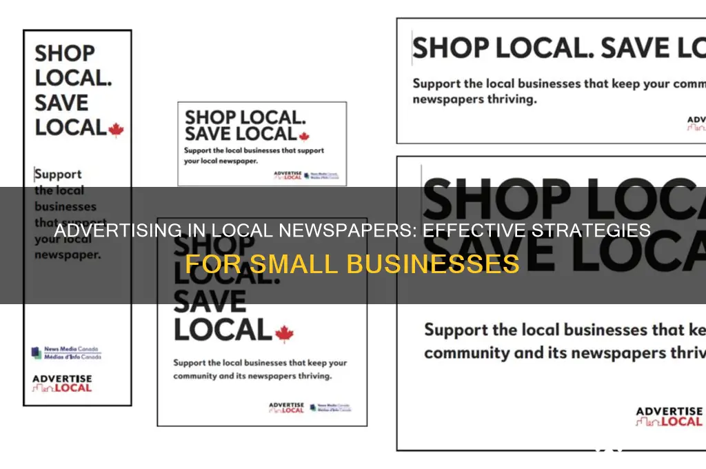 can you advertise on local newpaper