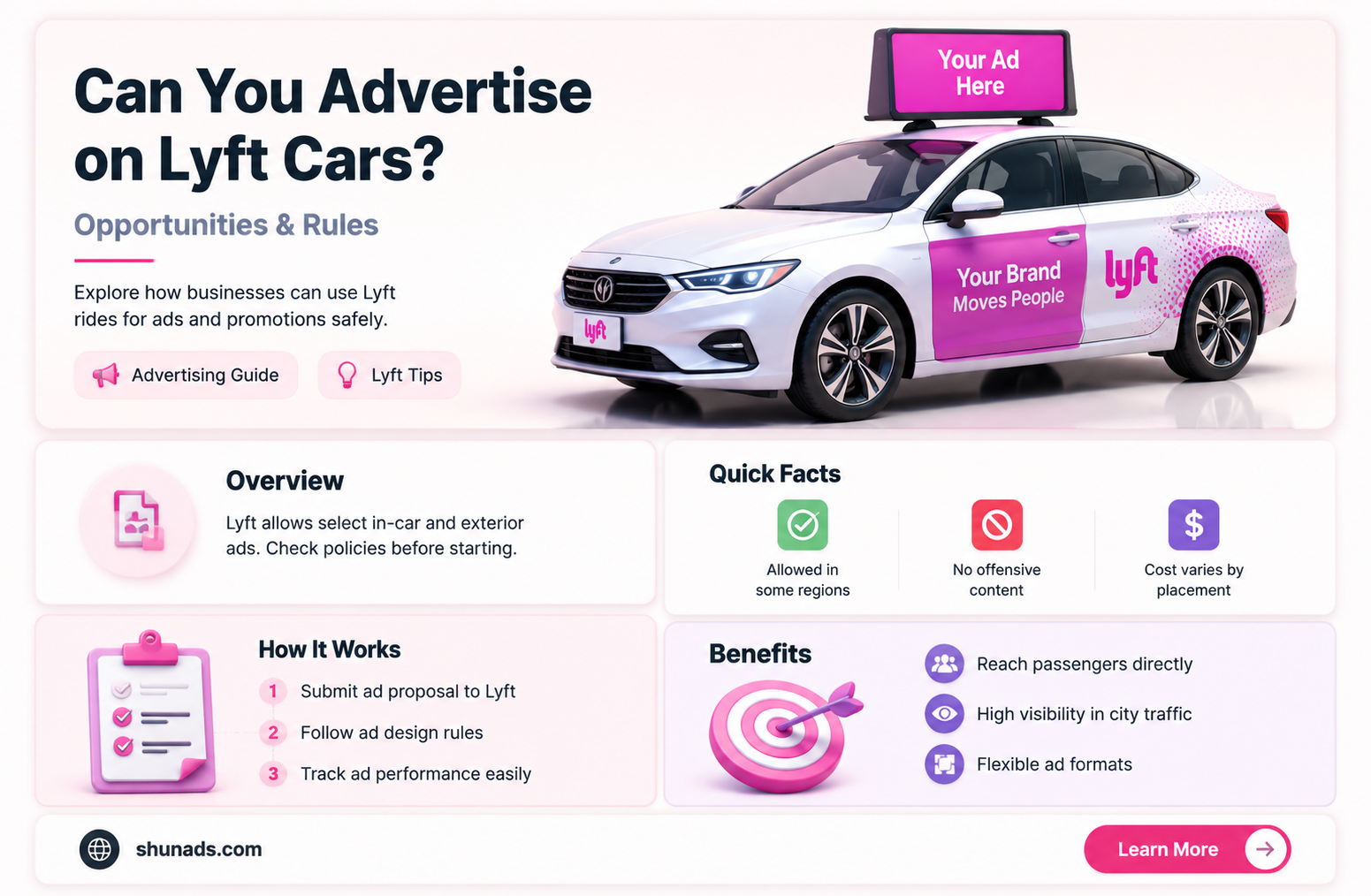 can i put advertisements on lyft cars