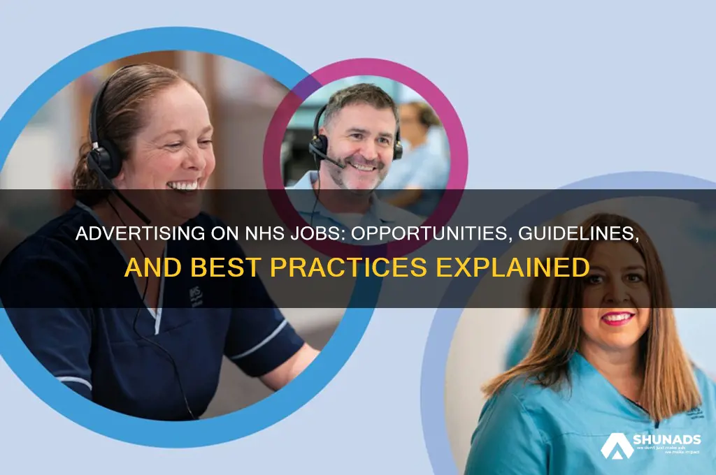 can you advertise on nhs jobs