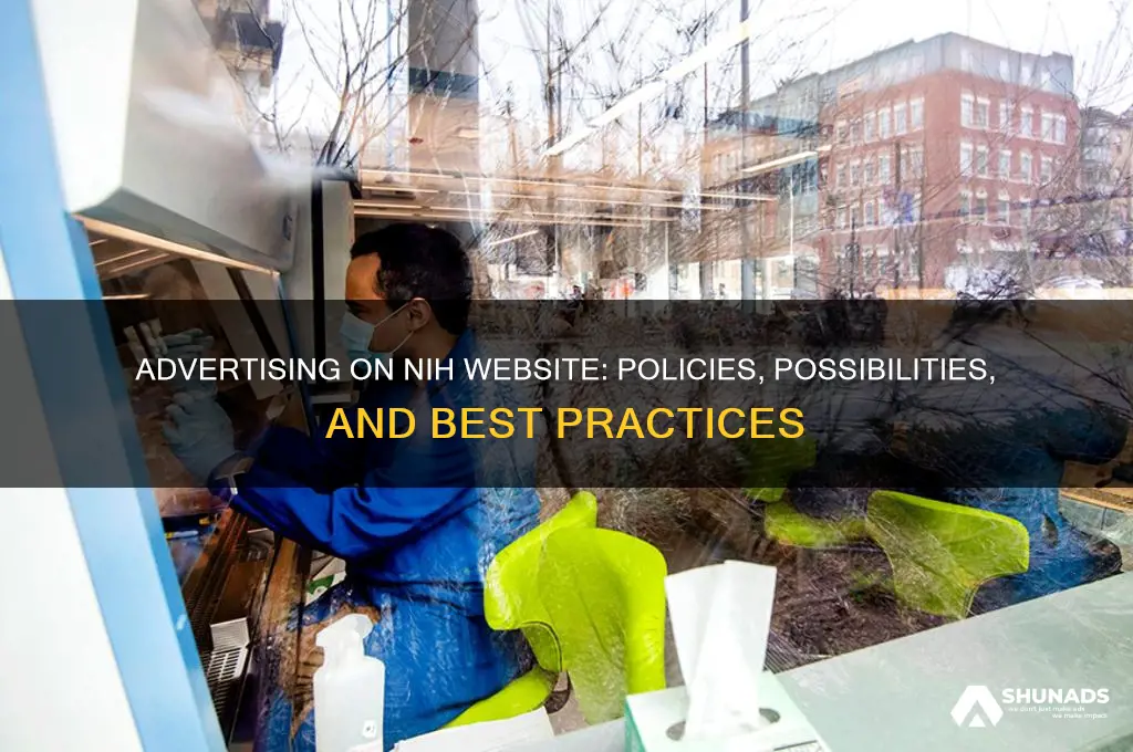 can you advertise on nih website