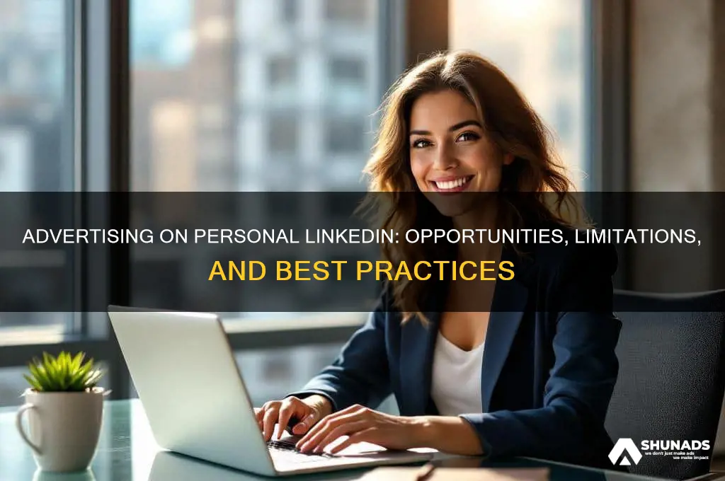 can you advertise on personal linkedin account