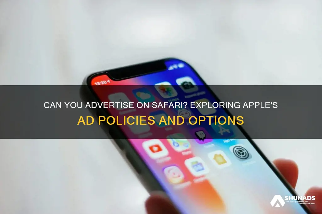 can you advertise on safari