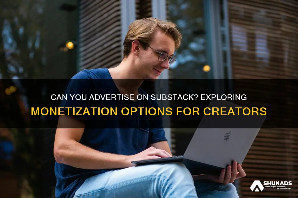 can you advertise on substack