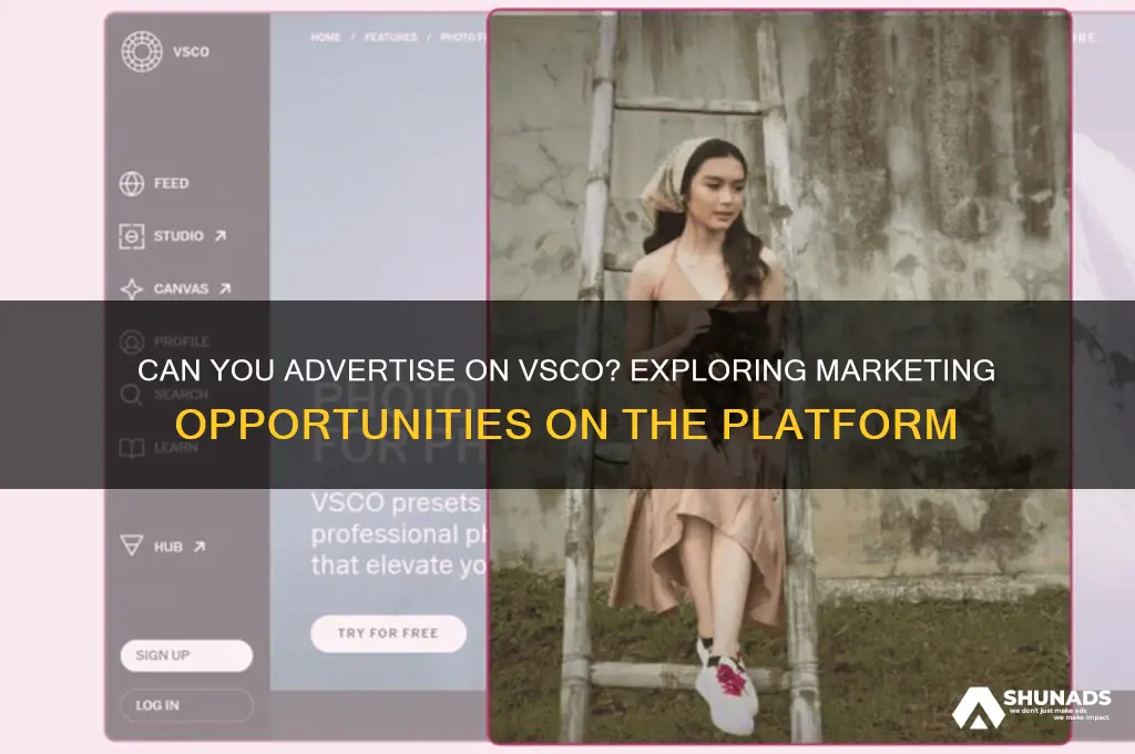 can you advertise on vsco