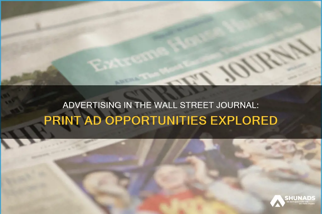 can you advertise print ads in the wall street journal