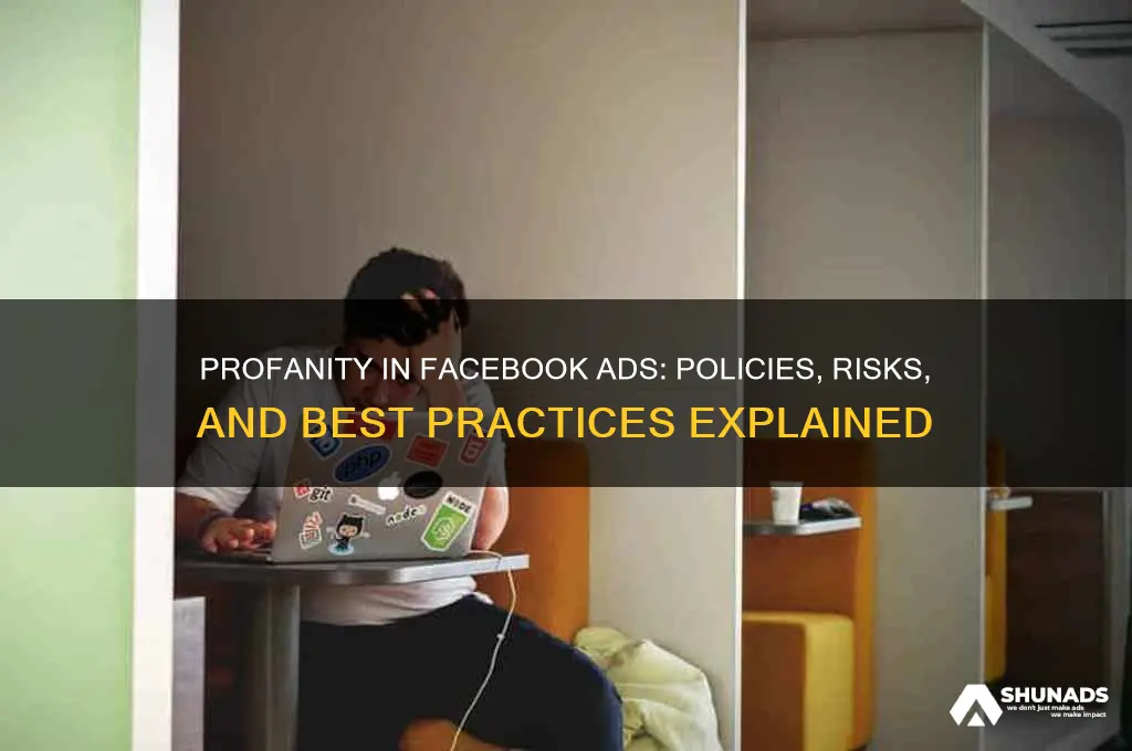 can you advertise profanity on facebook