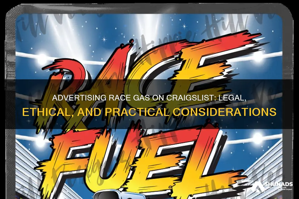 can you advertise race gas on craigslist