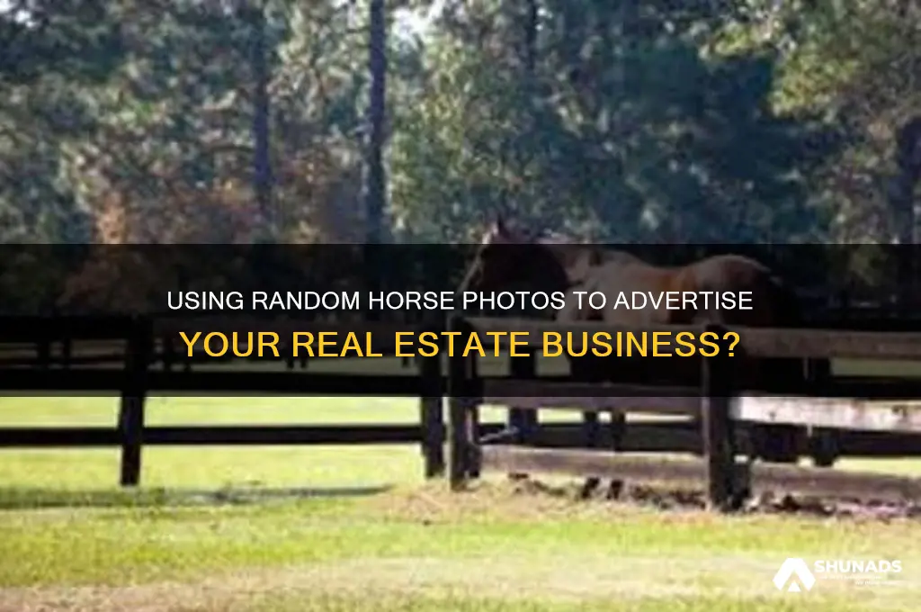 can you advertise real estate business with randome hourse photos