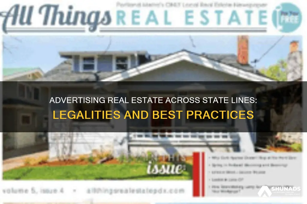 can you advertise real estate in another state
