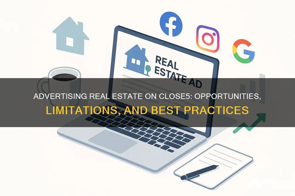 can you advertise real estate on close 5