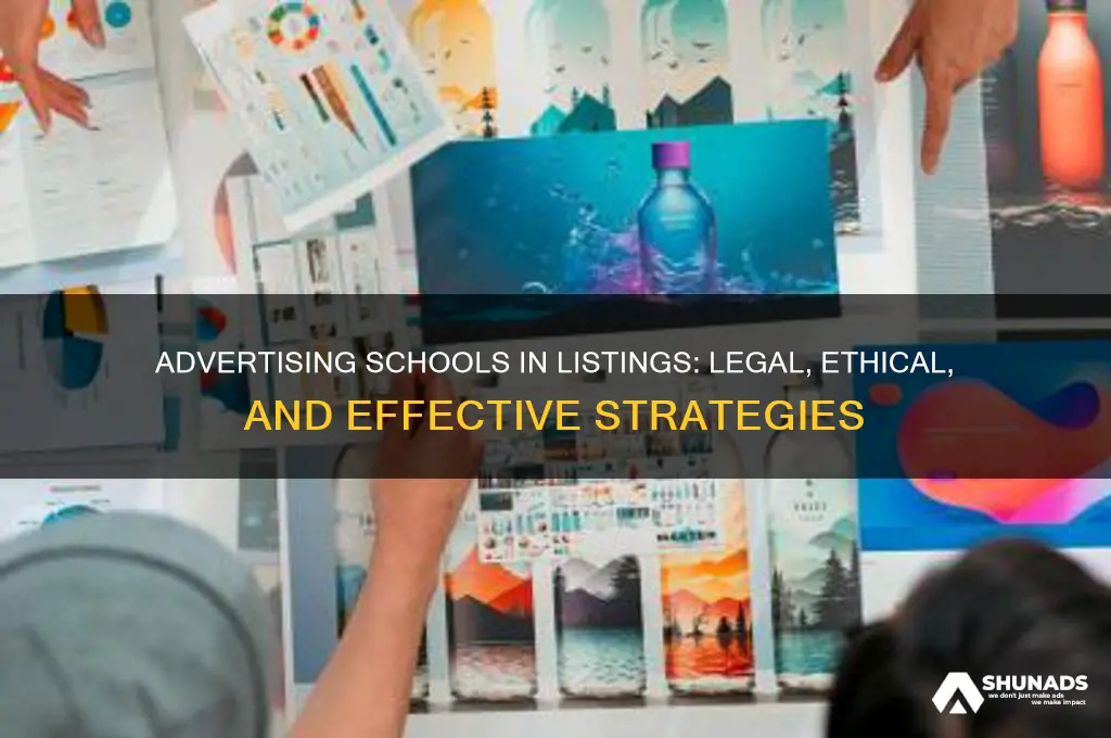 can you advertise schools in listing