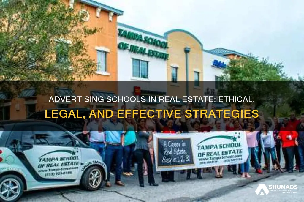 can you advertise schools in real estate