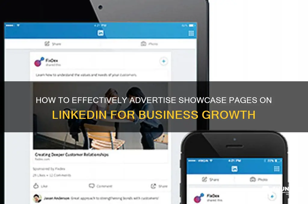 can you advertise showcase pages on linkedin