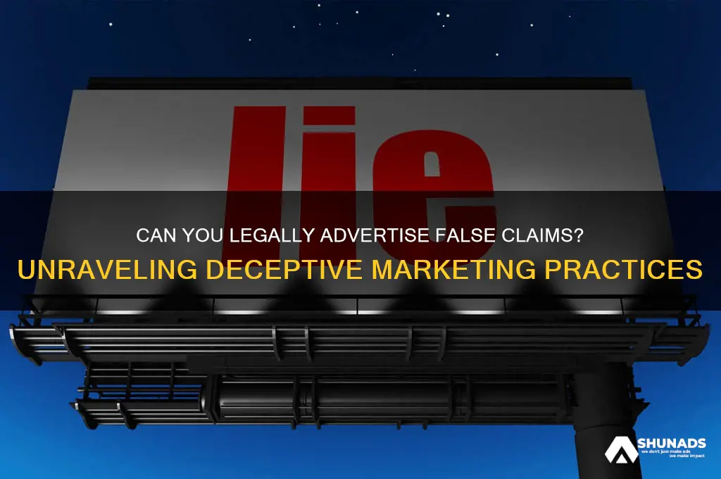 can you advertise something that isnt true
