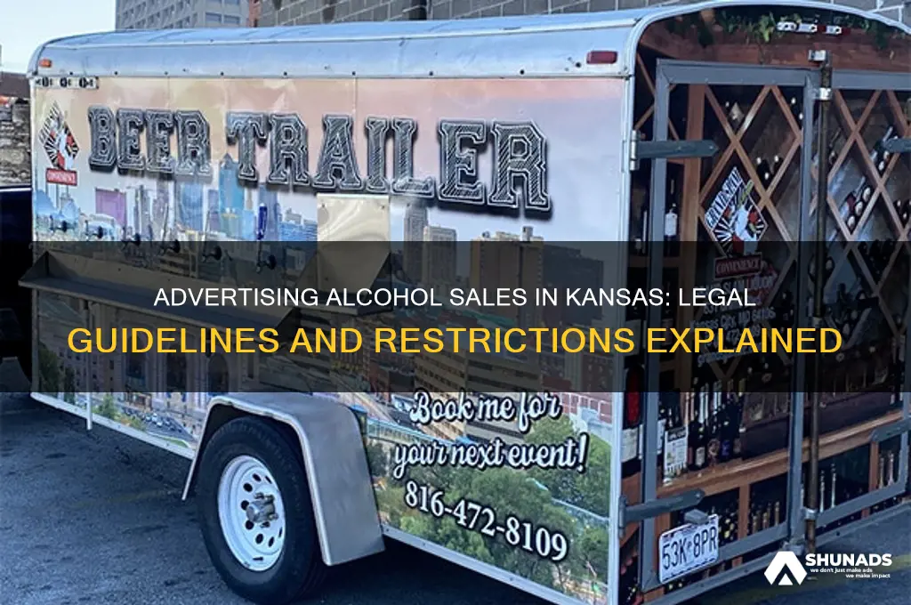 can you advertise the sale of alochol in kansas