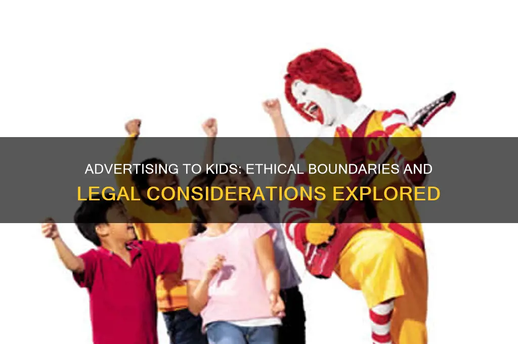 can you advertise to children