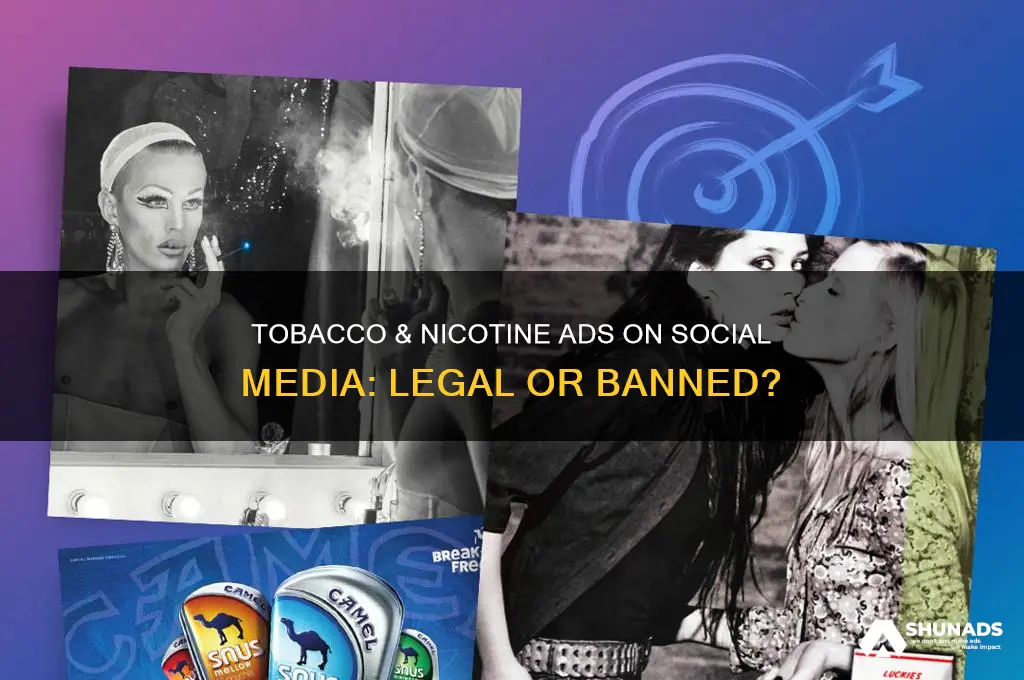 can you advertise tobacco and nicotine on social media