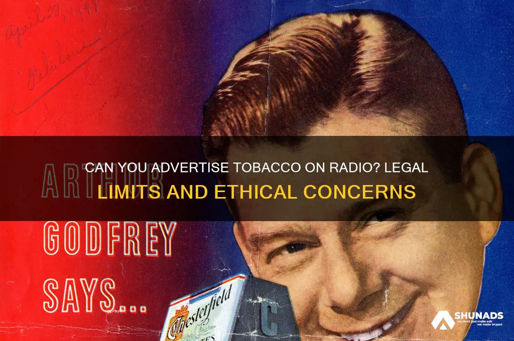 can you advertise tobacco on radio