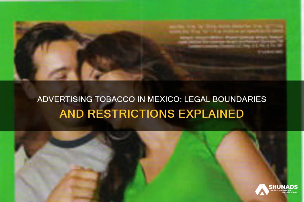 can you advertise tobacco products in mexico