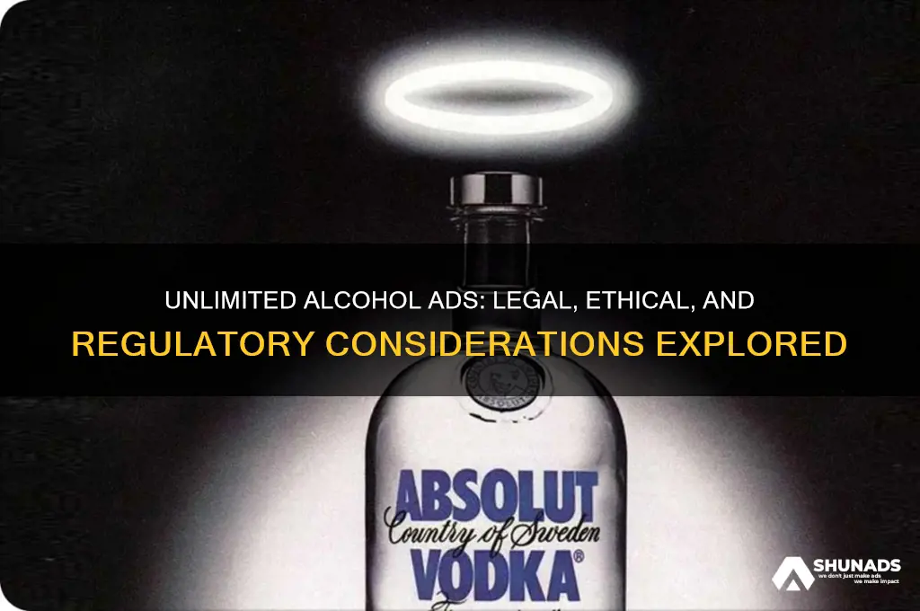 can you advertise unlimited alcohol