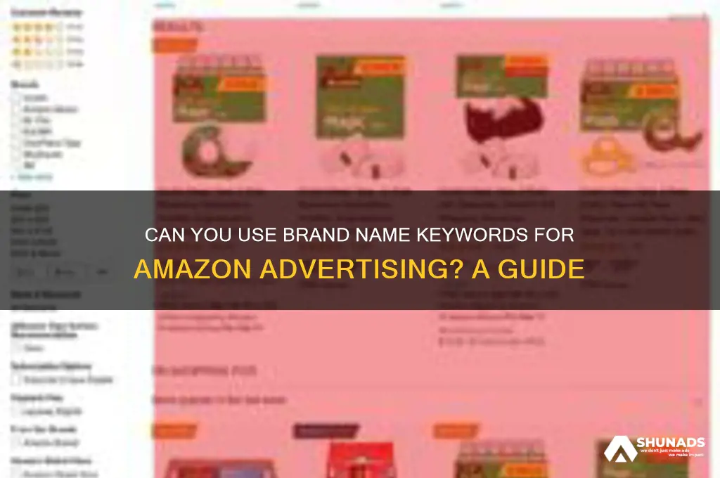 can you advertise using brand name keywords on amazon