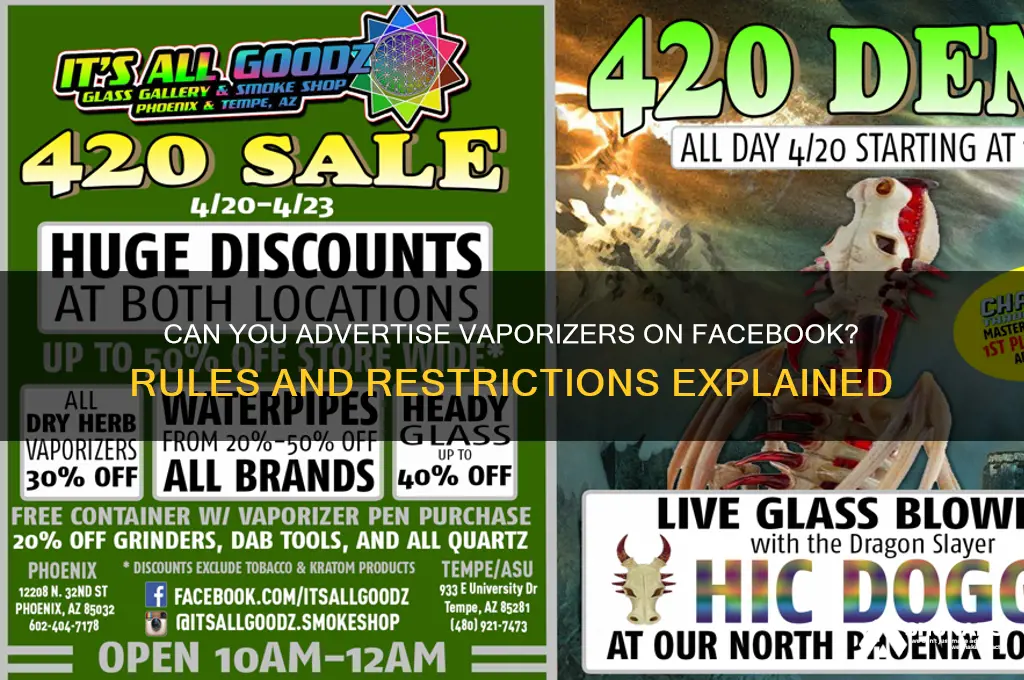 can you advertise vaporizers on facebook