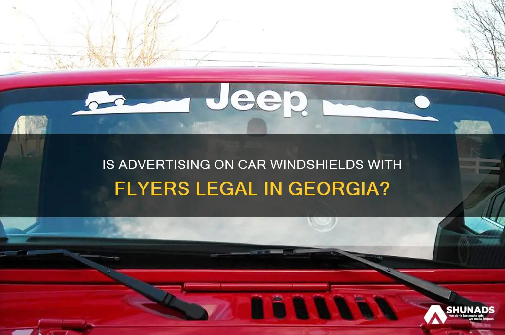 can you advertise via flyer on peoples cars ga