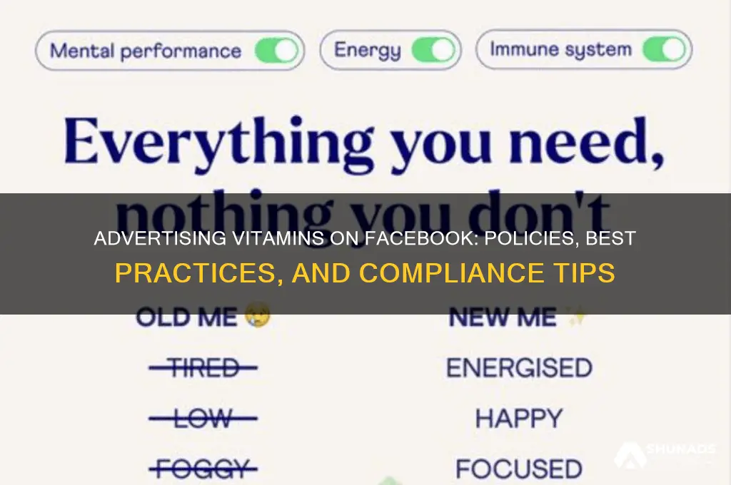 can you advertise vitamins on facebook