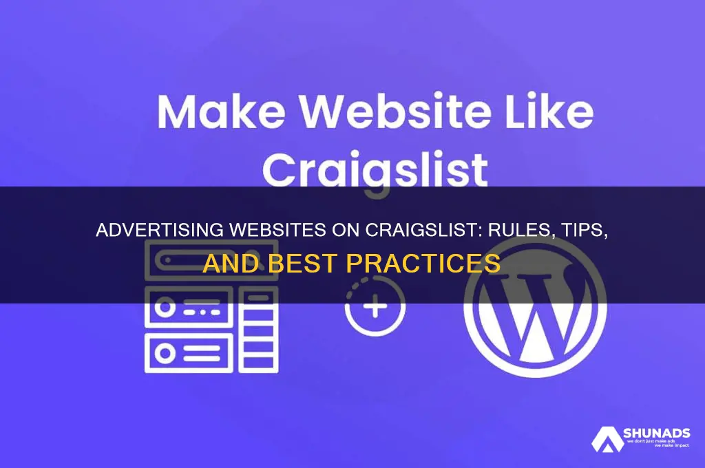can you advertise websitesw in craigslist