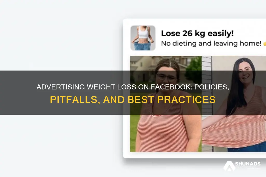 can you advertise weight loss on facebook
