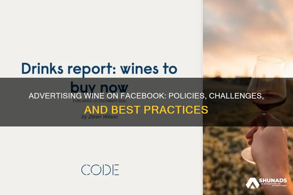 can you advertise wine on facebook