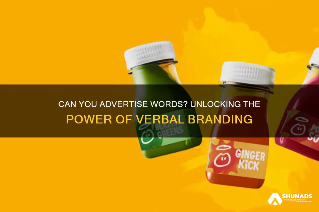 can you advertise words