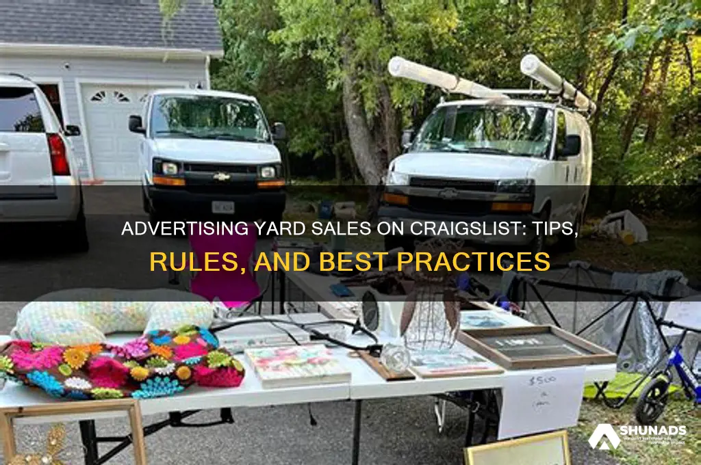 can you advertise yard sales on craigslist