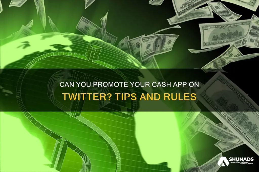 can you advertise your cash app on twitter