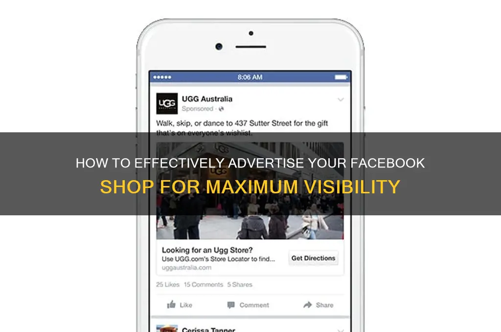 can you advertise your facebook shop