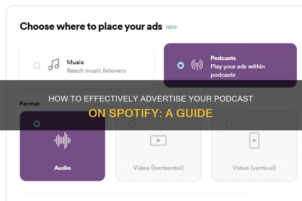 can you advertise your podcast on spotify