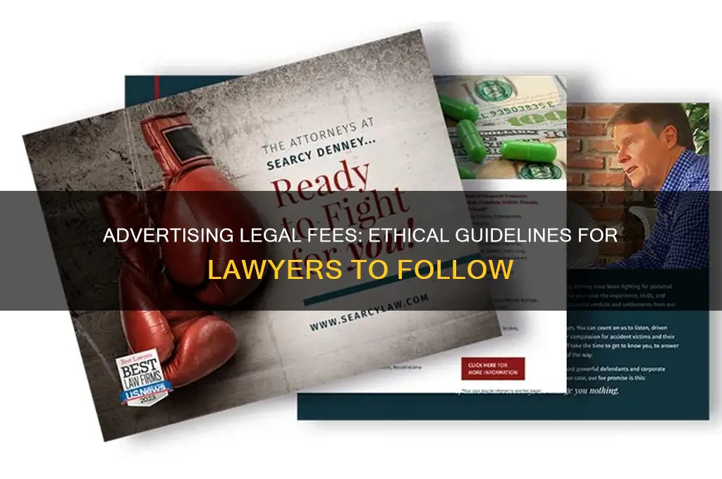 can you advertise your rates as a lawyer