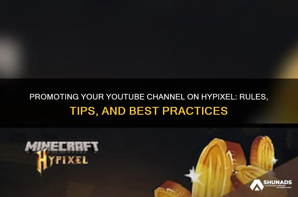 can you advertise your yt on hypixe