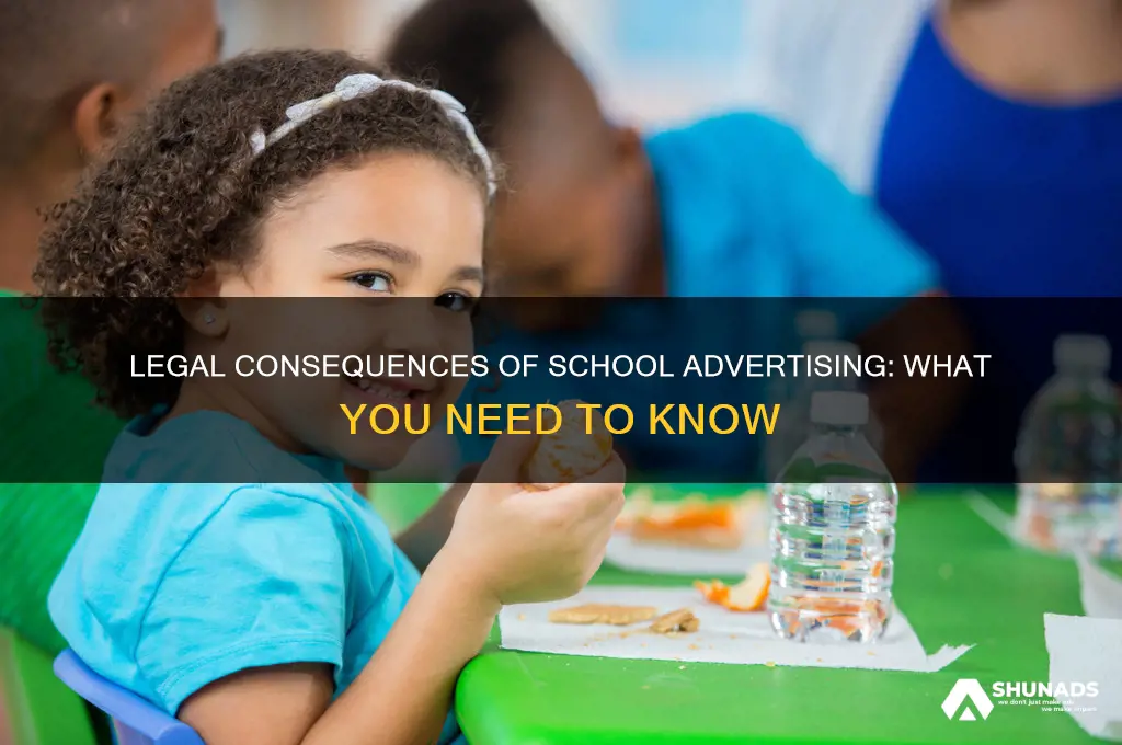 can you be legally punished for advertising at school